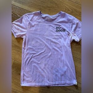 cotopaxi Lavender with bleach detai Short Sleeve Tee with 'DO GOOD.' Chest Print